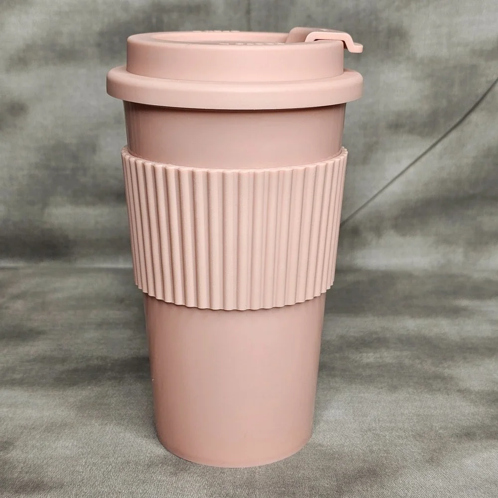 LOT OF 14 - Plastic 18 oz Coffee‎ Tumbler w/Lid - PINK - NEW